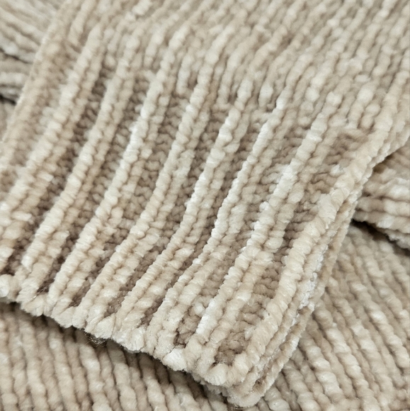 Nordstrom's Sanctuary Chenille Mock Neck Crop Sweater Tan Gold Cream Medium - Picture 8 of 10